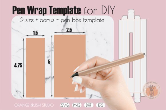 Download Pen Wrap Design Template SVG PNG 2 Size - Pen wrap Collection